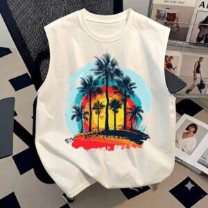 Graphic Sleeveless T-Shirt